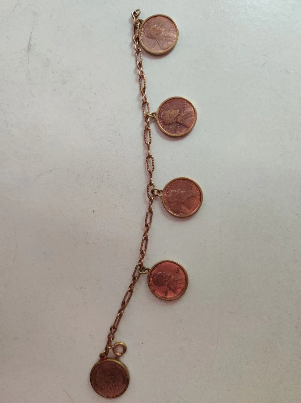 Lucky Penny Vintage Bracelet: Penny's All Manufactured In 36
